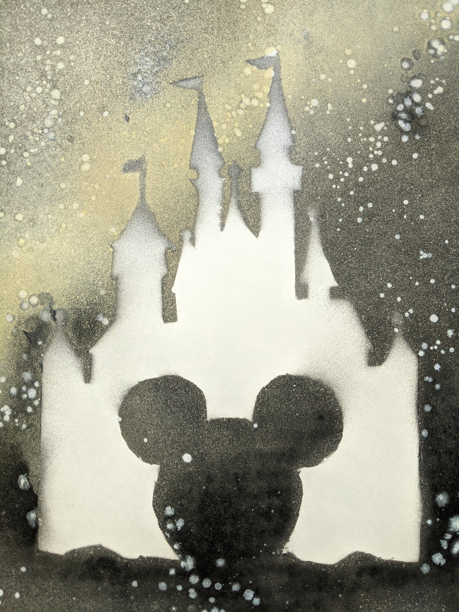 Customizable Disney Mickey Mouse Spray Paint Art Disney Etsy