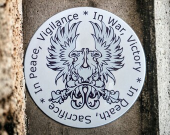 Dragon Age Grey Warden Sticker, Eye-Catching Round Design for Gamers, Ultimate Laptop Sticker Gift for Video Game Fans