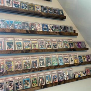 FREE SHIPPING! Sports Card Holder Display - Baseball Card Display Shelf - Basketball Card Shelf - Football Card Display- Trading Cards