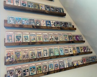 FREE SHIPPING! Sports Card Holder Display - Baseball Card Display Shelf - Basketball Card Shelf - Football Card Display- Trading Cards
