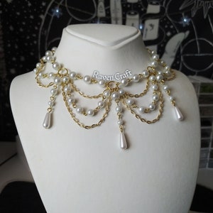 Teardrop Pearl Charms, Gothic, Renaissance, Fantasy Fashion and Cosplay Jewelry