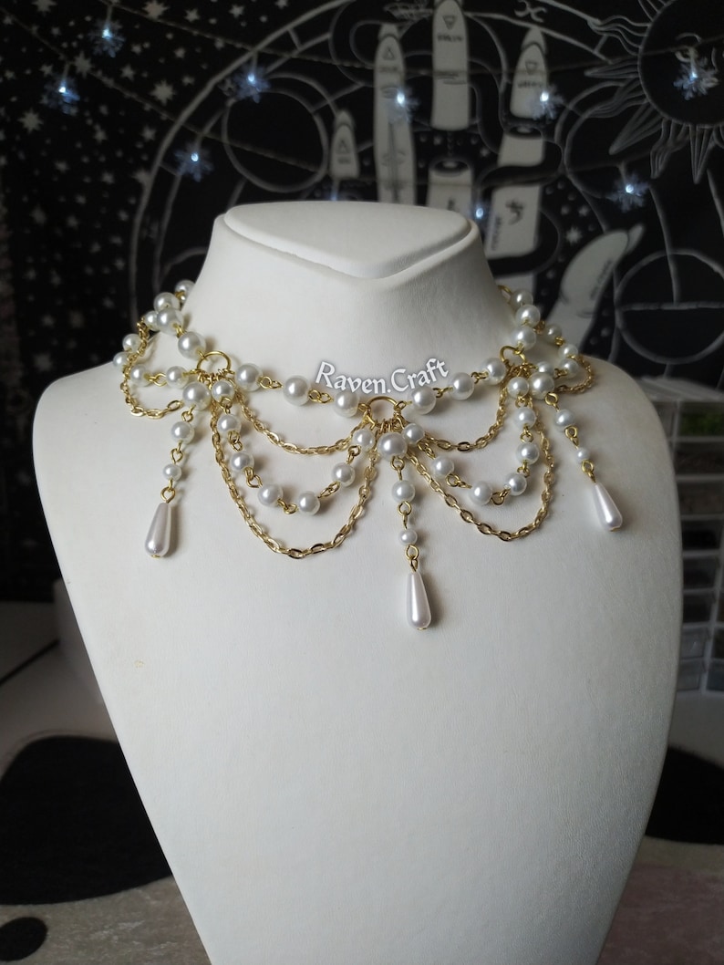 Teardrop Pearl Charms, Gothic, Renaissance, Fantasy Fashion and Cosplay Jewelry