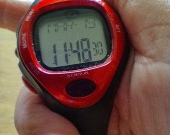 Positive Media Promotions Digital Sports Watch in Red