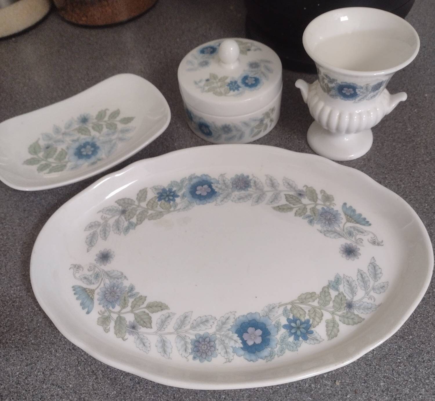 Vintage Wedgwood Clementine Bone China 4 Piece Set Etsy UK