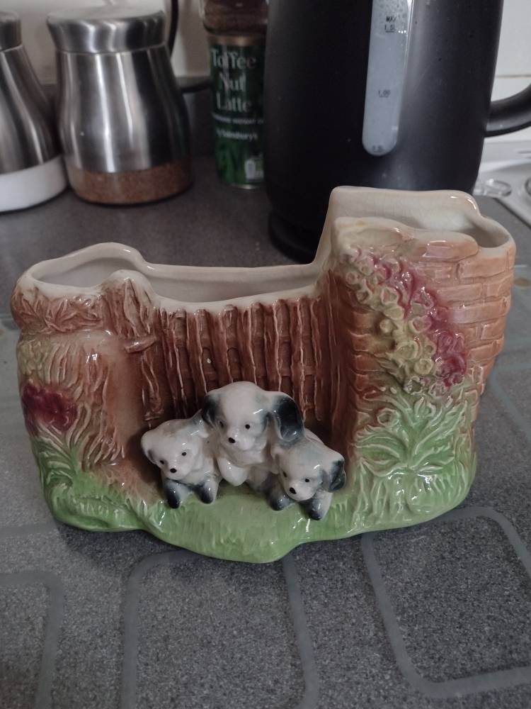 Vintage Eastgate Pottery Puppy Letter Holder Etsy UK