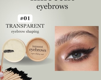 Savon coiffant végétalien transparent pour sourcils - Cadeau respectueux de l'environnement, zéro déchet pour sourcils teintés - Transparent, sans cruauté