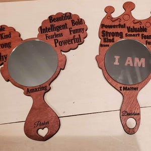 Personalized Affirmation Mirrors – Custom Handheld Mirrors for Kids