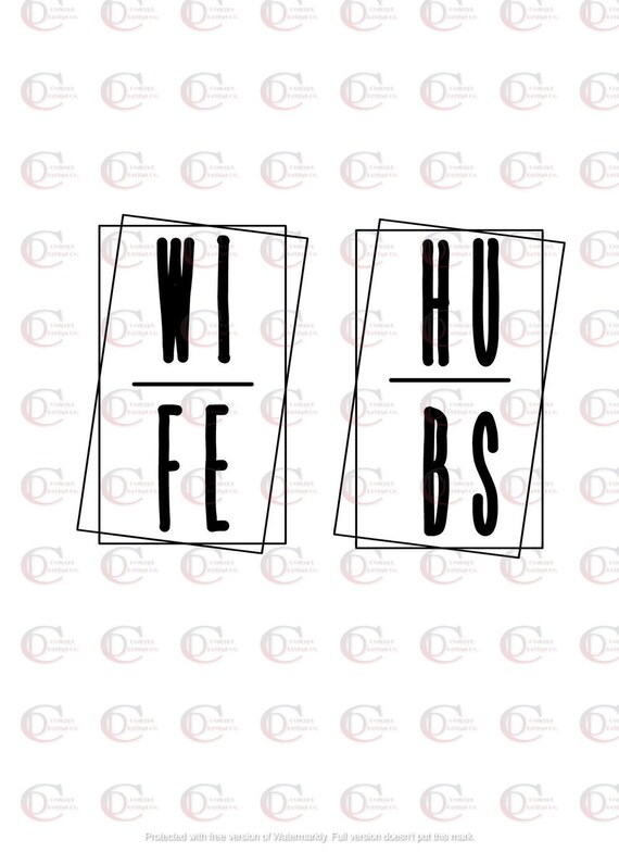 Hubs // Wife // Husband and Wife // Married // Couple // PNG Etsy