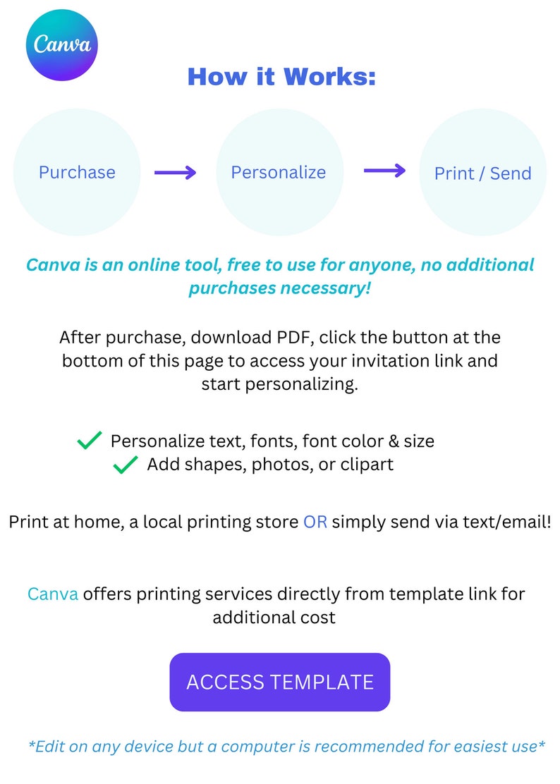 Pode incluir: Um modelo Canva para um convite imprim&iacute;vel. O modelo &eacute; gratuito e pode ser personalizado com texto, fontes, cores, formas, fotos ou clipart. O modelo pode ser impresso em casa ou em uma gr&aacute;fica local, ou enviado por mensagem de texto ou e-mail.
