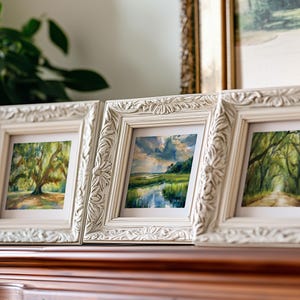 Charleston Art, South Carolina Watercolor Painting Collection, Lowcountry Marsh Wall Art, Coastal Decor Gift Print Bundle Set, SC Live Oak