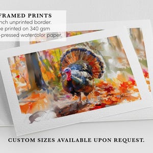 Wild Turkey Watercolor Art Print, Horizontal Version - Etsy