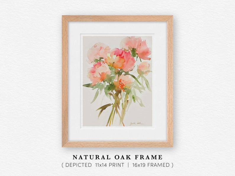 Peony Print, Floral Wall Art, Flower Decor, Botanical Watercolor Painting, Gift For Her, Pink Peonies Artwork, Garden Decor, Fine Art Giclee