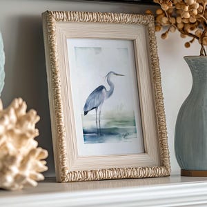 Blue Heron, Blue Heron Art, Blue Heron Print, Bird Decor, Bird Wall Art, Watercolor Bird Art, Bird Art, Coast Lake Marsh, Decor Bird Lover Gift