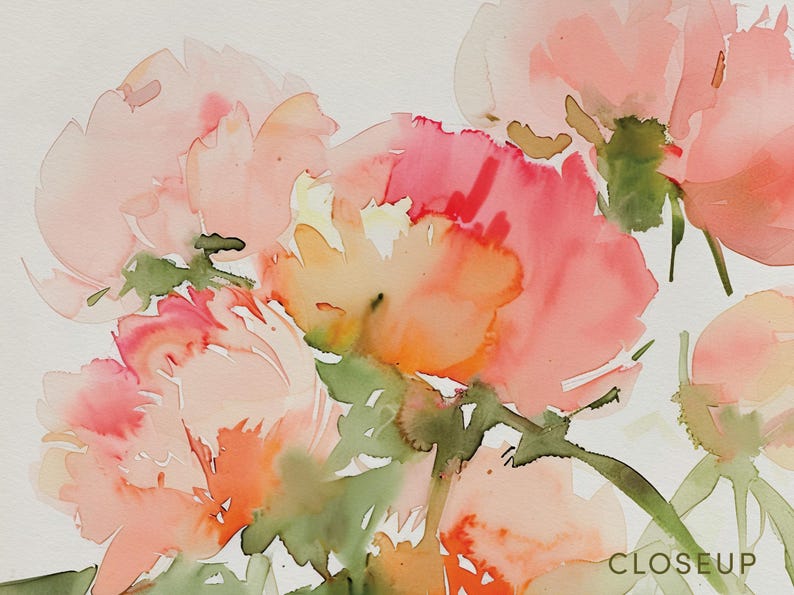 Peony Print, Floral Wall Art, Flower Decor, Botanical Watercolor Painting, Gift For Her, Pink Peonies Artwork, Garden Decor, Fine Art Giclee