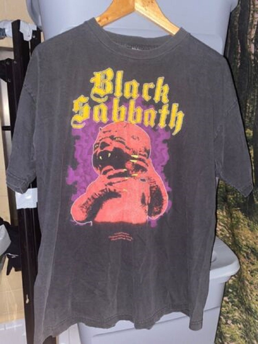 BLACK Sabbath Ragazzi FIAMME effetto invecchiato T-shirt 