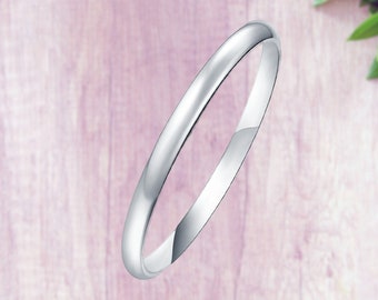 925 Sterling Silver 2mm Wedding Band Promise Engagement Plain Ring Thumb Toe Midi Simple Minimalist Ring Sizes 2-15