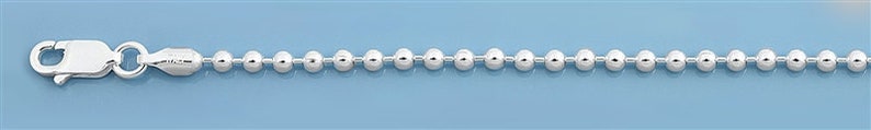 925 Sterling Silver Round Beads Chain, Silver Beads Chain, Sterling Silver Chain, Mens or Womens Chain, Beads Ball Necklace Made in Italy image 4