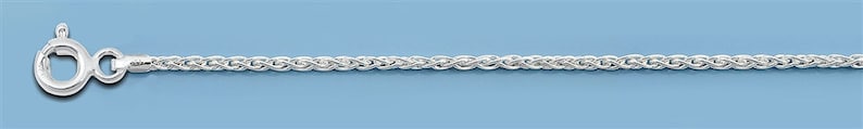 925 Sterling Silver Wheat Chain, Silver Spiga Chain, Sterling Silver Chain, Mens Womens Chain, Wheat Necklace, Made in Italy 1.0mm-3.4mm image 4