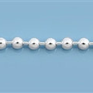 925 Sterling Silver Round Beads Chain, Silver Beads Chain, Sterling Silver Chain, Mens or Womens Chain, Beads Ball Necklace Made in Italy image 5