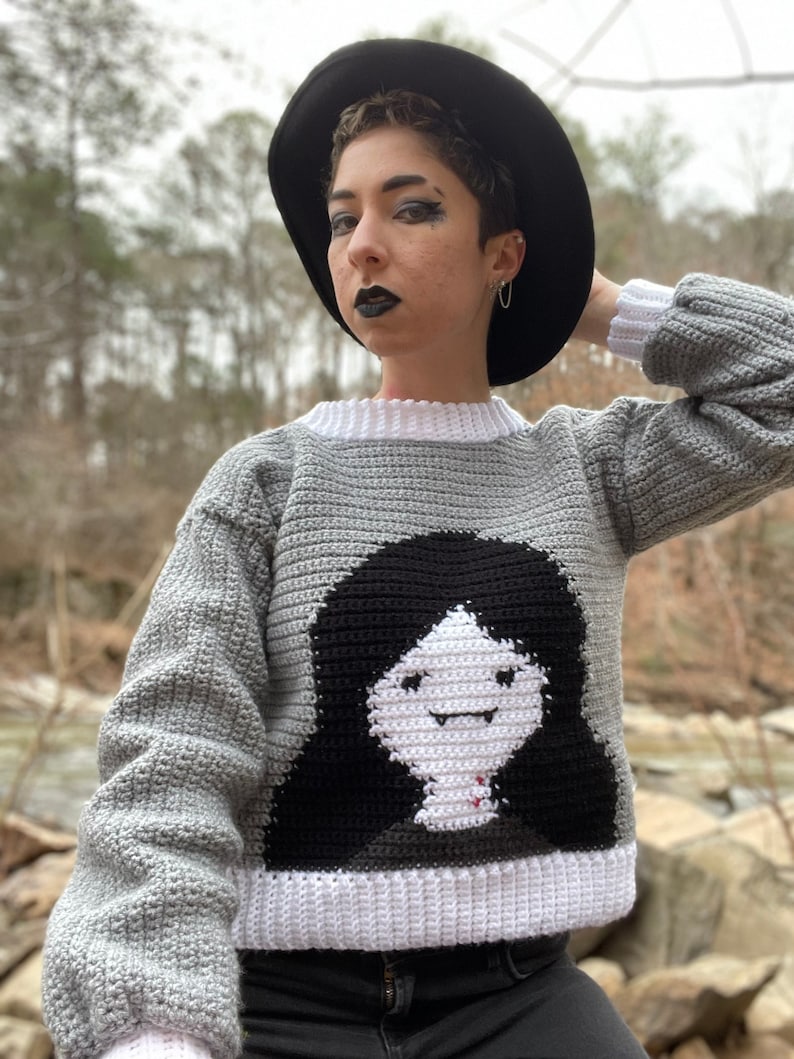Marceline the Vampire Queen Sweater Crochet Pattern Etsy