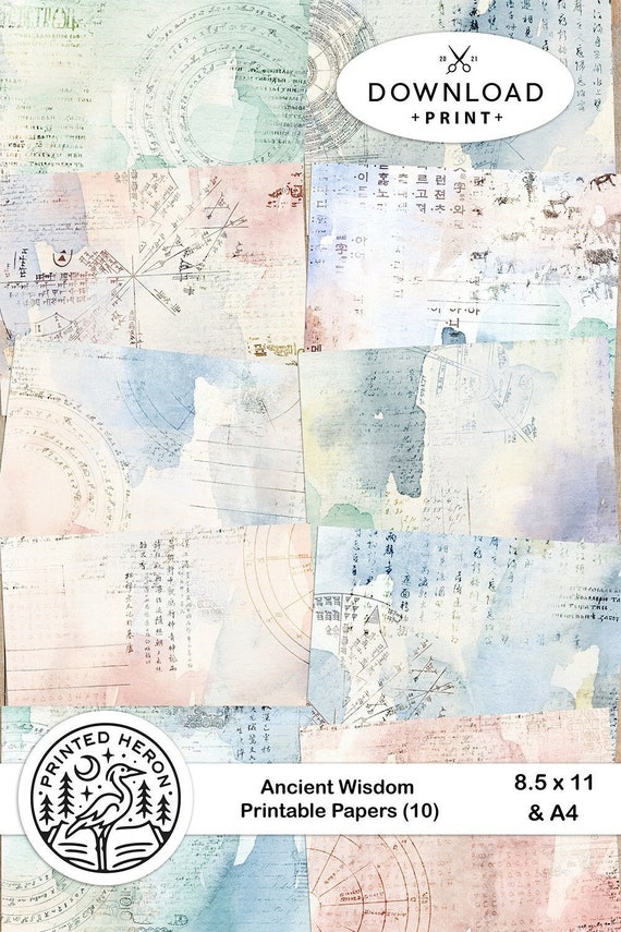 Junk Journal Printable Pages Ancient Wisdom: Journal - Etsy