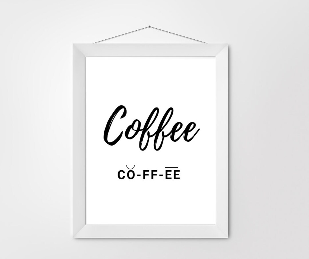 Coffee Wall Art Printable, Kitchen Print - Etsy