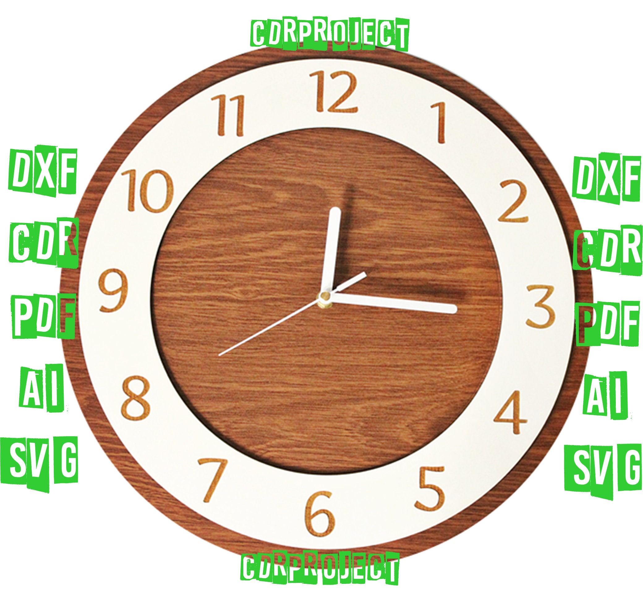 Clock With Cat Dxf Cdr Svg Jpg Ai Dxf And Cdr File Fo vrogue.co