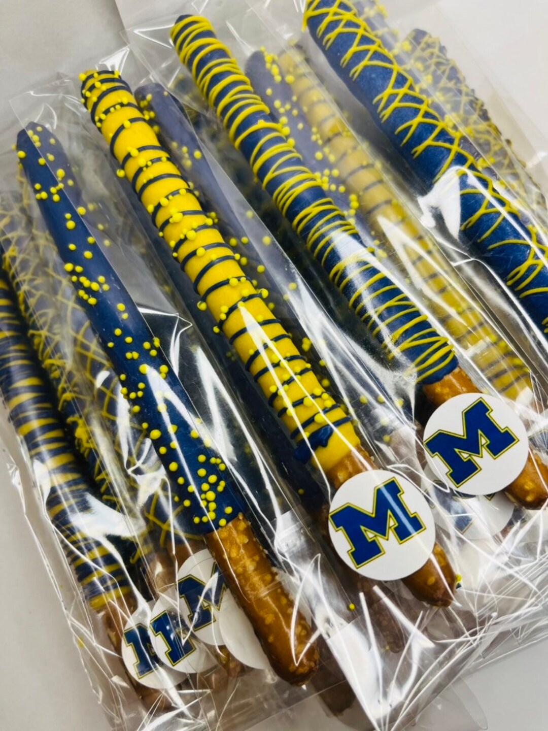 University of Michigan Chocolate Dipped Pretzels, University of