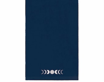 Moon Phases Towel / Bathroom Towels/ Yoga Towel/ Bathroom Decoration/ Beach Towel/Embroidered Moon Phases/ Bohemian Towel/30x60