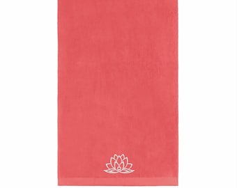 Lotus Flower Towel/Bathroom Towels/Yoga Towel/ Bathroom Decoration/Embroidered Lotus Towel. Exclusive Design. Limited Edition/ 30x60