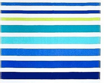 Valentina - Personalized Printed Beach Towels for Kids, 100% Absorbent Cotton, 30'' x 60'', Custom Embroidered Name (Blue Horizontal)
