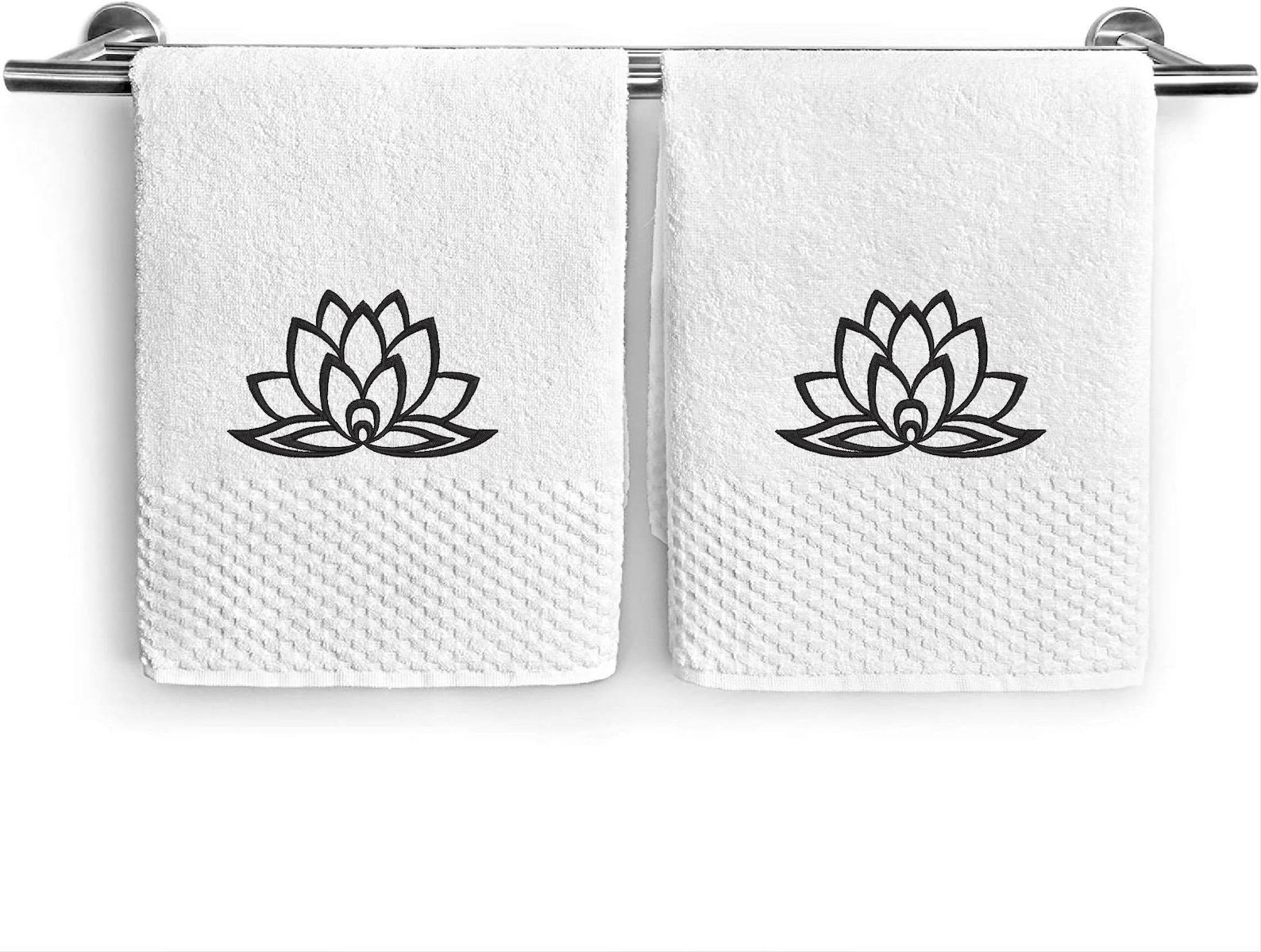 Lotus Flower Hand Towel, 2 Pack/bathroom Hand Towels/yoga Hand Towel