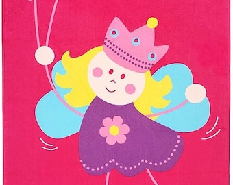 Valentina - Free Personalization Printed Beach Towels for Kids, 100% Absorbent Cotton, 30'' x 60'', Custom Embroidered Name (Sofia)