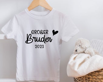 T-shirt Grande soeur| Grand frère| Annoncer la grossesse | - personnalisé avec l’année 2023, 2024,...