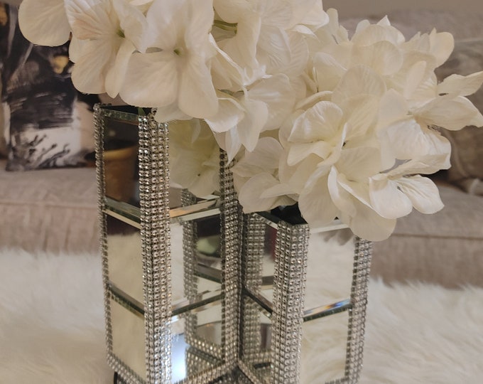 Classy Square Pretty Mirror Vases Etsy