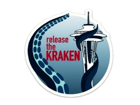 Seattle Kraken Sticker Release The Kraken Kraken Hockey Etsy