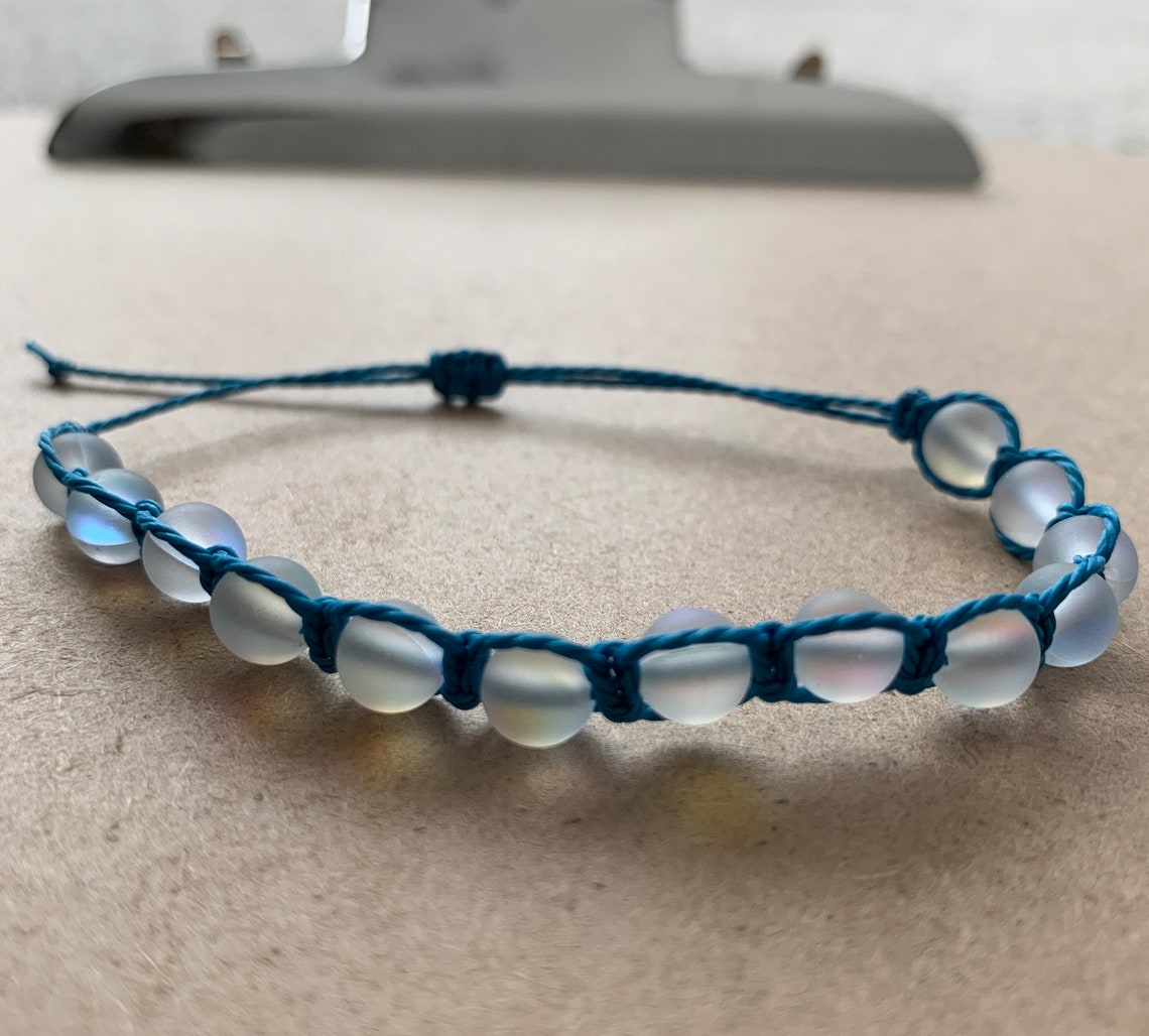 Beaded Knot Braided Bracelet Etsy