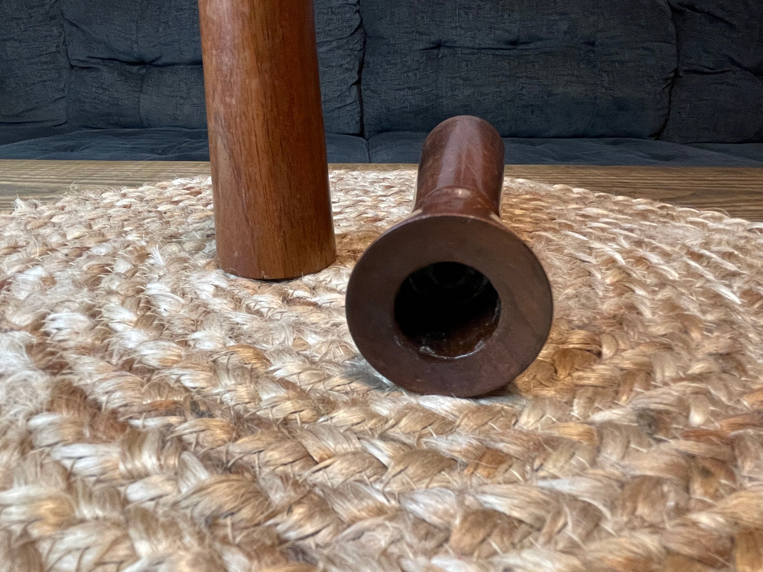 Beautiful Pair of MCM Danish Teak Wood Turned Candlestick Holders - Etsy