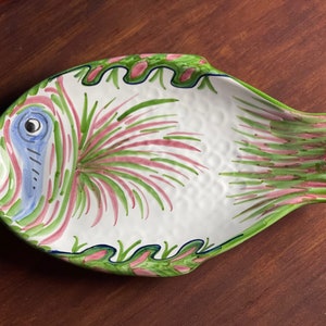 Stunning Hand Made in Italy Deruta for Artistica Fish Platter/Plate