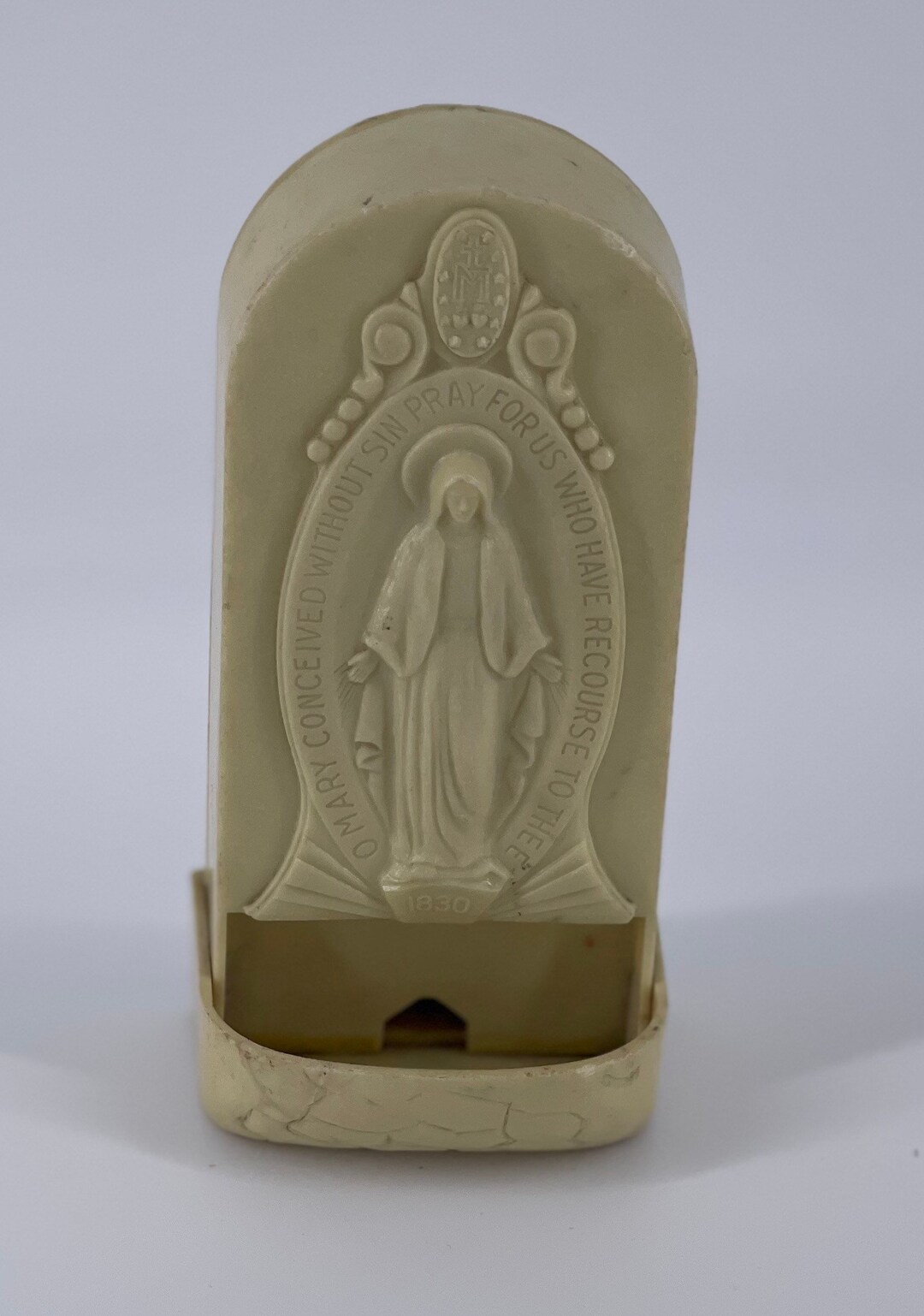 Vintage Lucite Virgin Mary Holy Water Font - Etsy