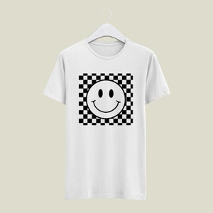 Kariertes Smiley Gesicht | Smiley | Karierte | Renn | Trendy