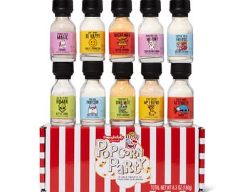Thoughtfully Gourmet, Popcorn Party Seasoning Sampler Gift Set, Set of 10