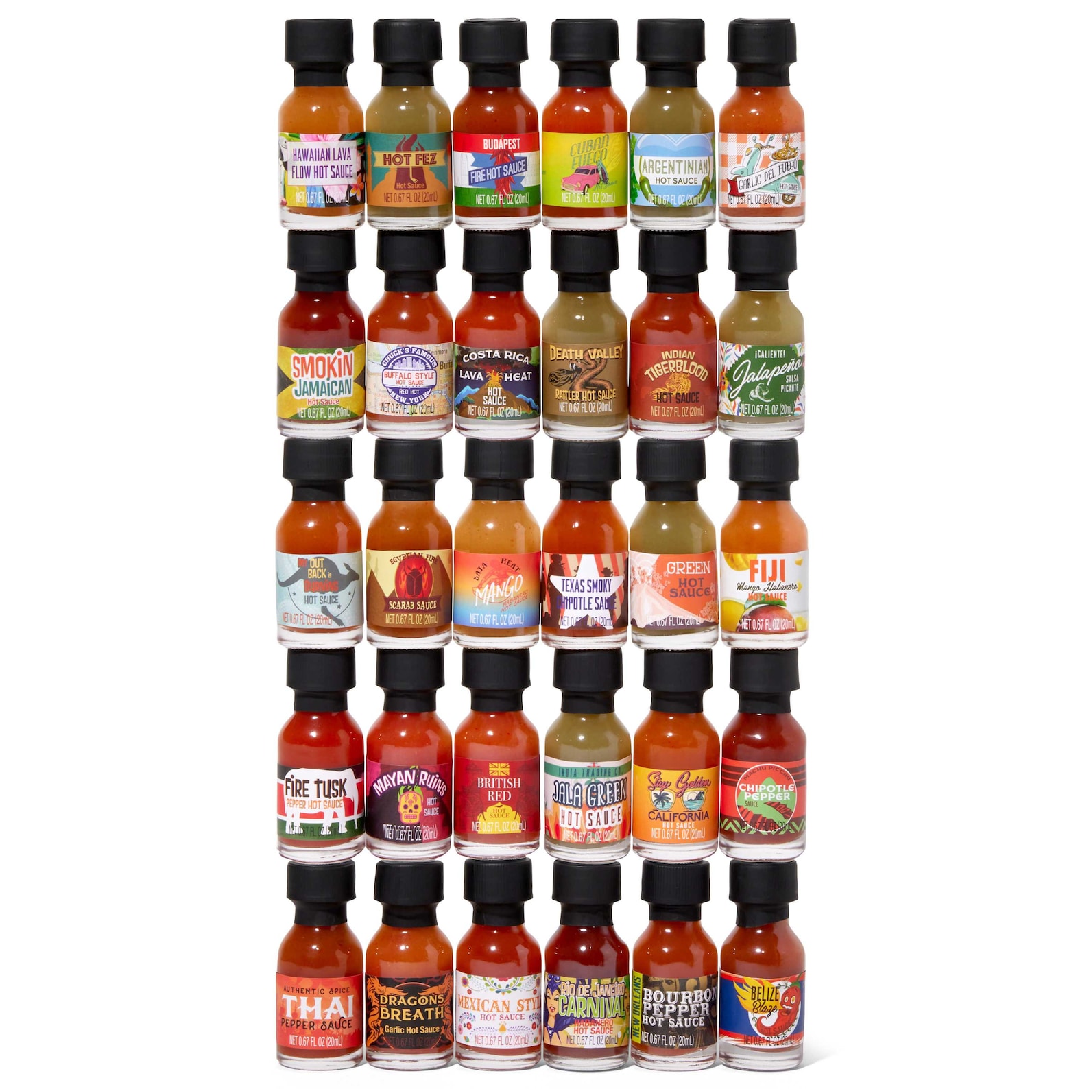Flavors of the World Hot Sauce Sampler Set of 30 Etsy