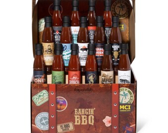 Bangin' BBQ Sauce Suitcase, Set of 15