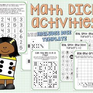 Math Dice Activity Pack