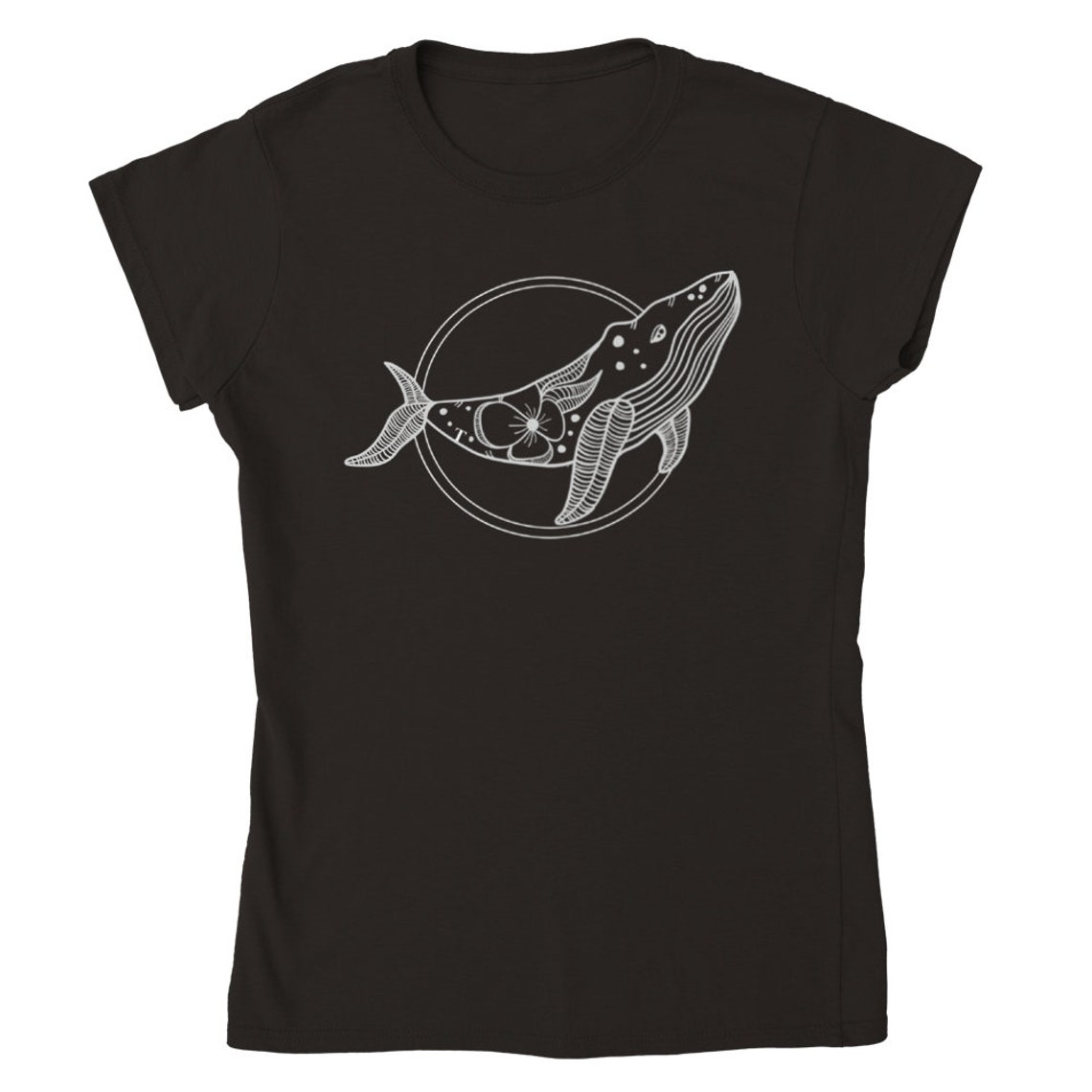 Whale tshirtfitted whale tshirt vintage Whale Shirt Retro Etsy