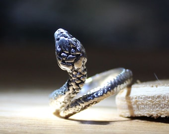 Snake ring - Silver Snake ring - Reptile ring - Animal ring