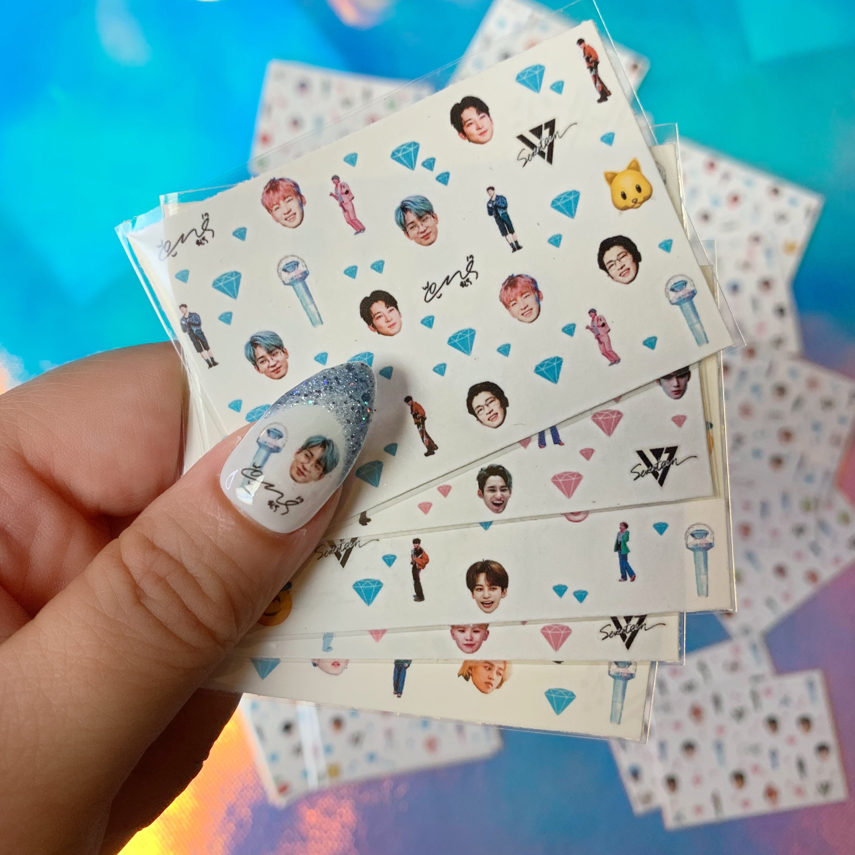 BTS Stickers Glossy & Matte Waterproof 24pcs Cut Already