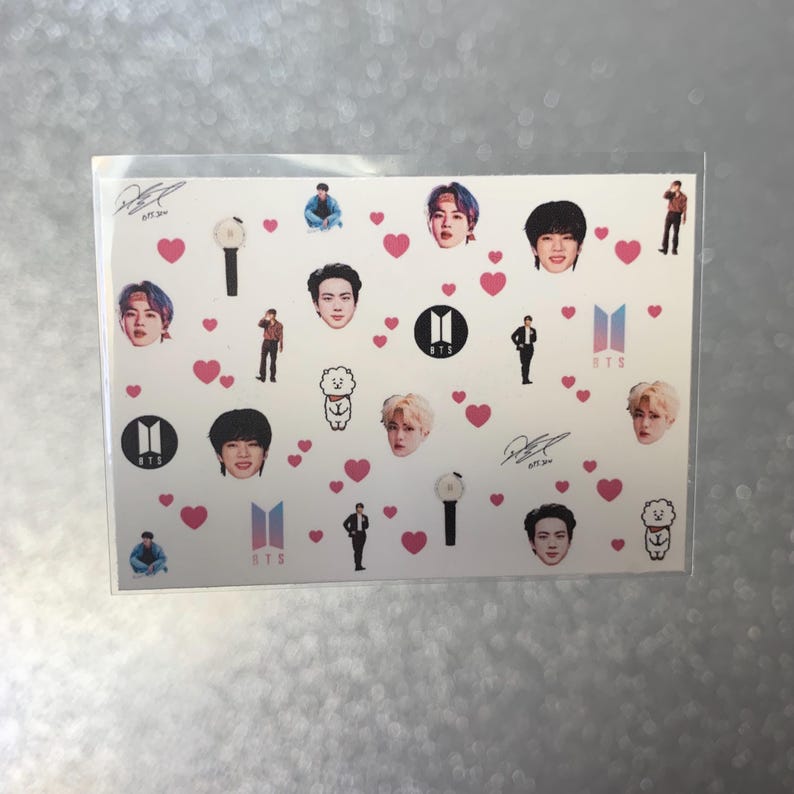 B T S Bias| Waterslide Nail Decals| Nail Art| Kpop Nail Decals| K-pop ...