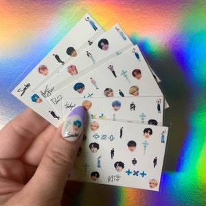 TXT Bias mini sheets| TXT Waterslide Nail Decals| TXT Nail Art| Kpop Nail Decals| K-pop Nail Stickers